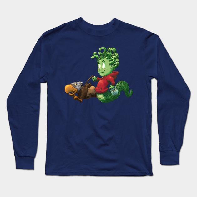 Halloween Medusa Trick or treat Long Sleeve T-Shirt by Carlos CD